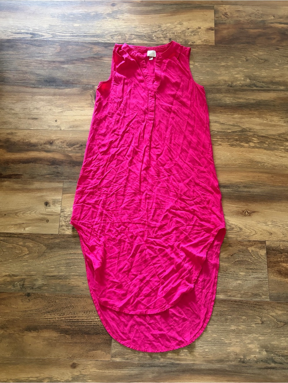 Cupio Vibrant Pink Sleeveless Tulip-Hem Midi Dress